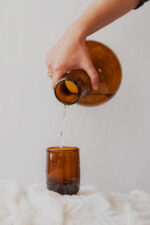 Hand blown glass ware hospitality Rooted in the heritage of traditional Middle Eastern glassmaking.