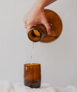 Hand blown glass ware hospitality Rooted in the heritage of traditional Middle Eastern glassmaking.