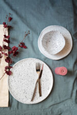 Wedding Morning Dinnerware SET For bold tables and beautiful contrasts A handcrafted stoneware dinnerware set finished in a rich matte glaze, designed for bold tables and everyday dining.