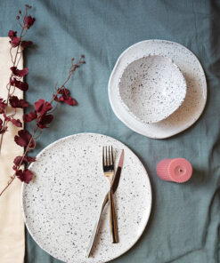 Wedding Morning Dinnerware SET For bold tables and beautiful contrasts A handcrafted stoneware dinnerware set finished in a rich matte glaze, designed for bold tables and everyday dining.