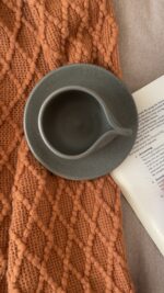 Cuba Stoneware Mug Feels like a place, not just a cup A matte olive stoneware cup and saucer set with a raw textured finish and a flat handle, inspired by the bold Cuban spirit in every sip.