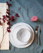 Wedding Morning Dinnerware SET For bold tables and beautiful contrasts A handcrafted stoneware dinnerware set finished in a rich matte glaze, designed for bold tables and everyday dining.