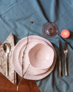 Version Love Dinnerware SET Elegance with quiet strength. A handcrafted stoneware dinnerware set with a delicate speckled glaze, made for warm and elegant tables.