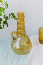 Hand blown glass ware hospitality Rooted in the heritage of traditional Middle Eastern glassmaking.