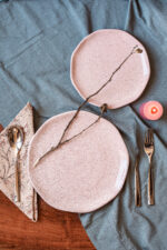Version Love Dinnerware SET Elegance with quiet strength. A handcrafted stoneware dinnerware set with a delicate speckled glaze, made for warm and elegant tables.