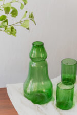 Hand blown glass ware hospitality Rooted in the heritage of traditional Middle Eastern glassmaking.