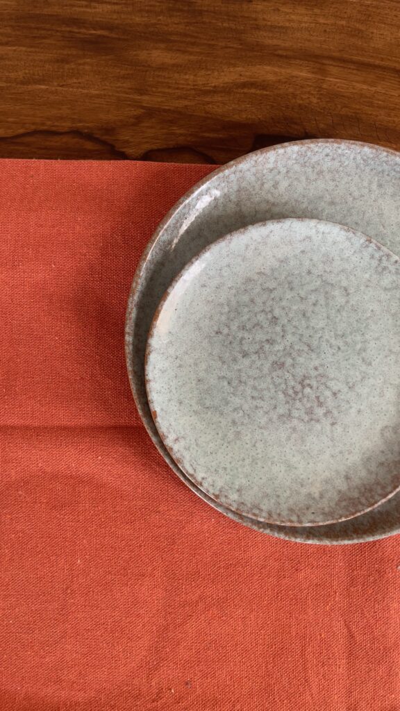 Coral Dinnerware Plate A beautiful stoneware dinnerware collection with a natural mix of green and earthy brown colors. Perfect for serving your main courses, salads, or daily meals.