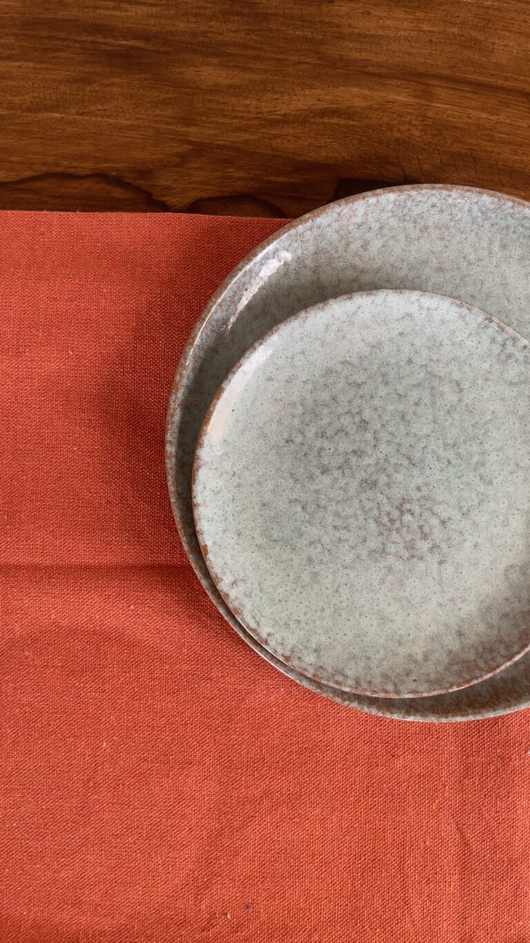 Coral Dinnerware Plate A beautiful stoneware dinnerware collection with a natural mix of green and earthy brown colors. Perfect for serving your main courses, salads, or daily meals.